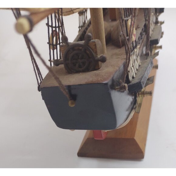 Bergantin Siglo XVIII Wooden Model Ship 18th Century Brigantine Nautical Decor - Picture 8 of 9